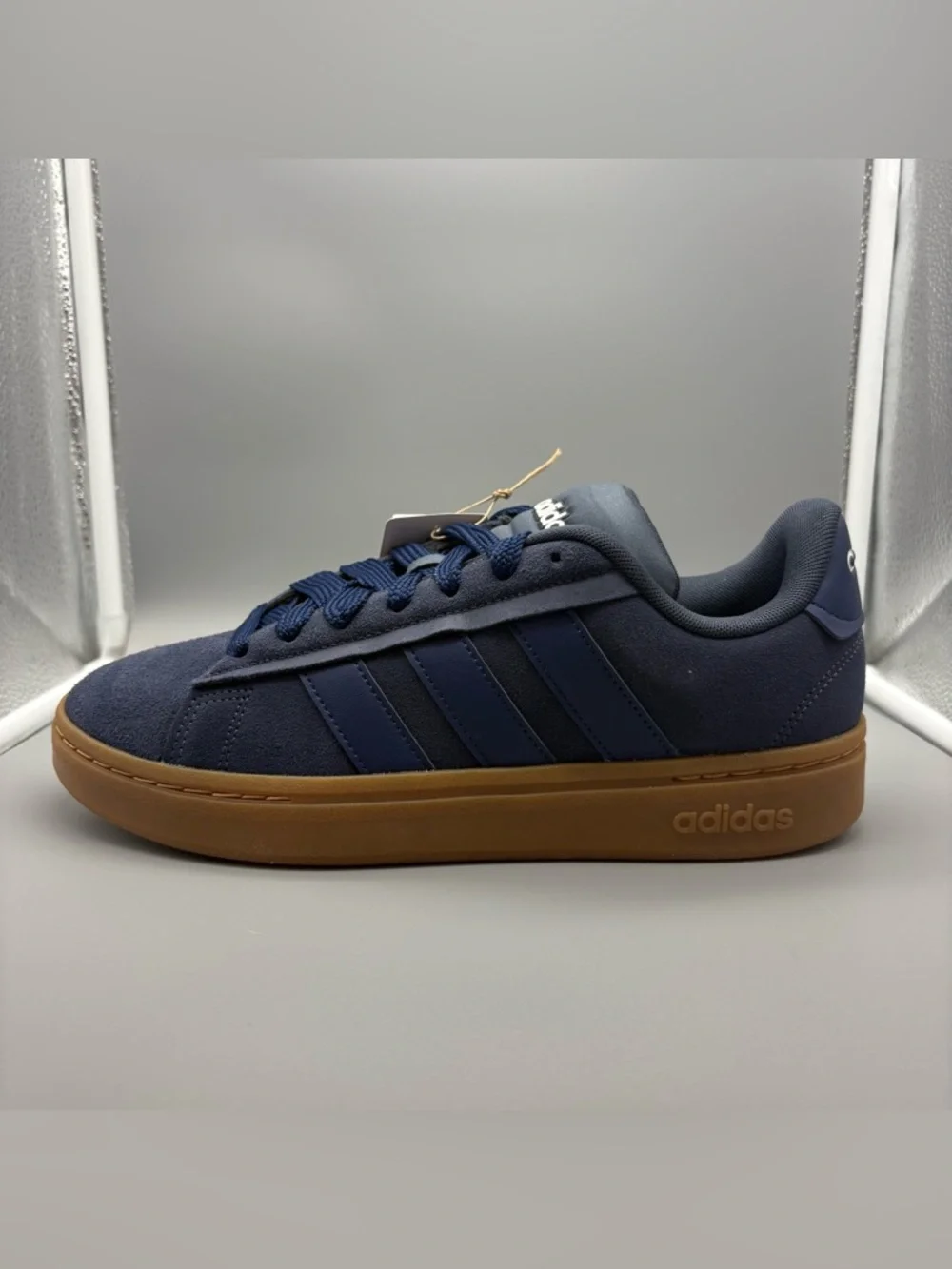 Adidas | Grand Court Alpha 00s Shoes - Navy Blue Tan ; Womens 10
